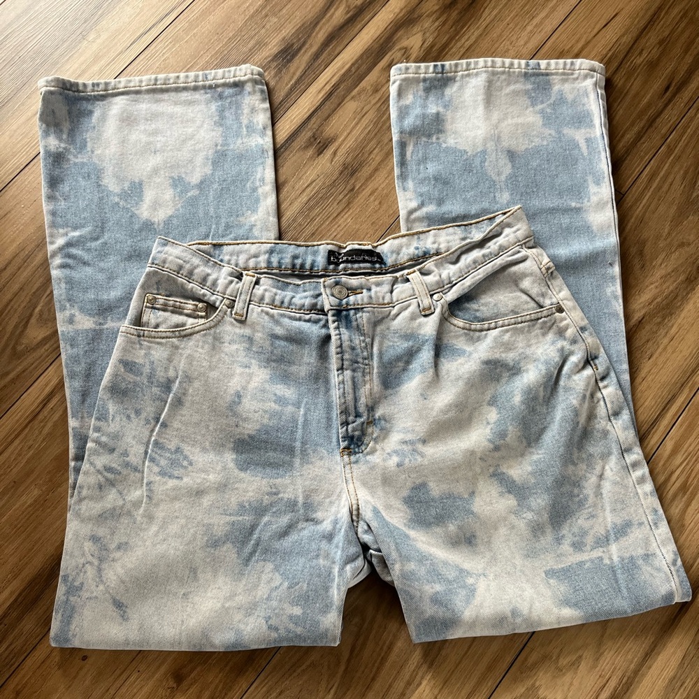 RARE No Boundaries Light Blue Cloud Tie Dye Cotton Jeans
